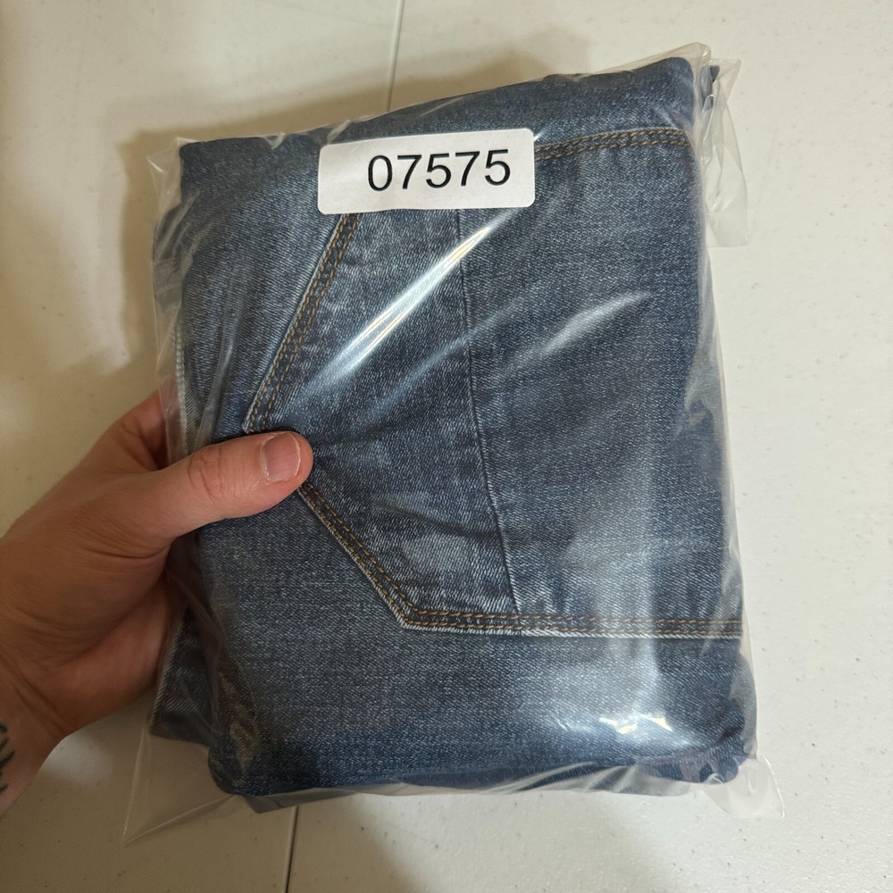 Triple Five Soul Shorts Men 32x13 Blue Medium Wash Jorts Denim Jean 555 Soul Y2K - Picture 15 of 15